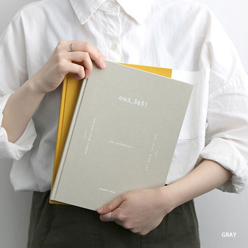 Gray - ROMANE 2019 Oui 365 for workaholic dated weekly planner