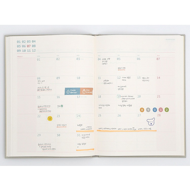 Monthly plan  - ROMANE 2019 Oui 365 for workaholic dated weekly planner