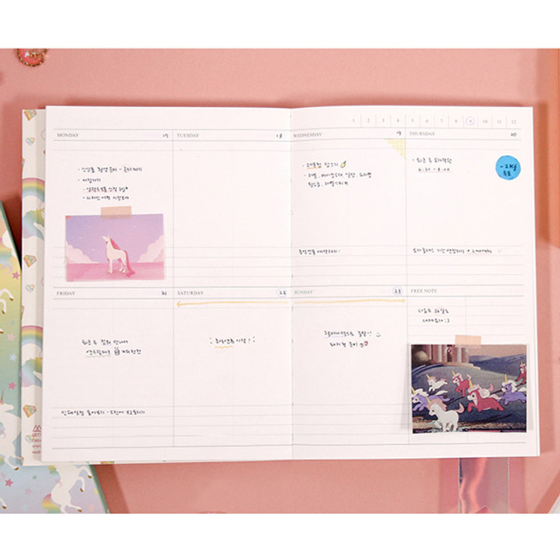 Weekly plan - Rainbow dateless weekly diary planner Weekly plan - Rainbow dateless weekly diary planner