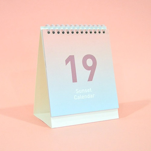 Jam studio 2019 Sunset gradation desk flip calendar