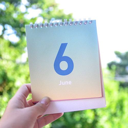 Jam studio 2019 Sunset gradation desk flip calendar