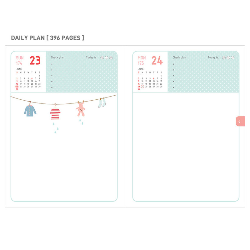 Daily plan - 2019 Smiley dated daily diary with tray Daily plan - 2019 Smiley dated daily diary with tray