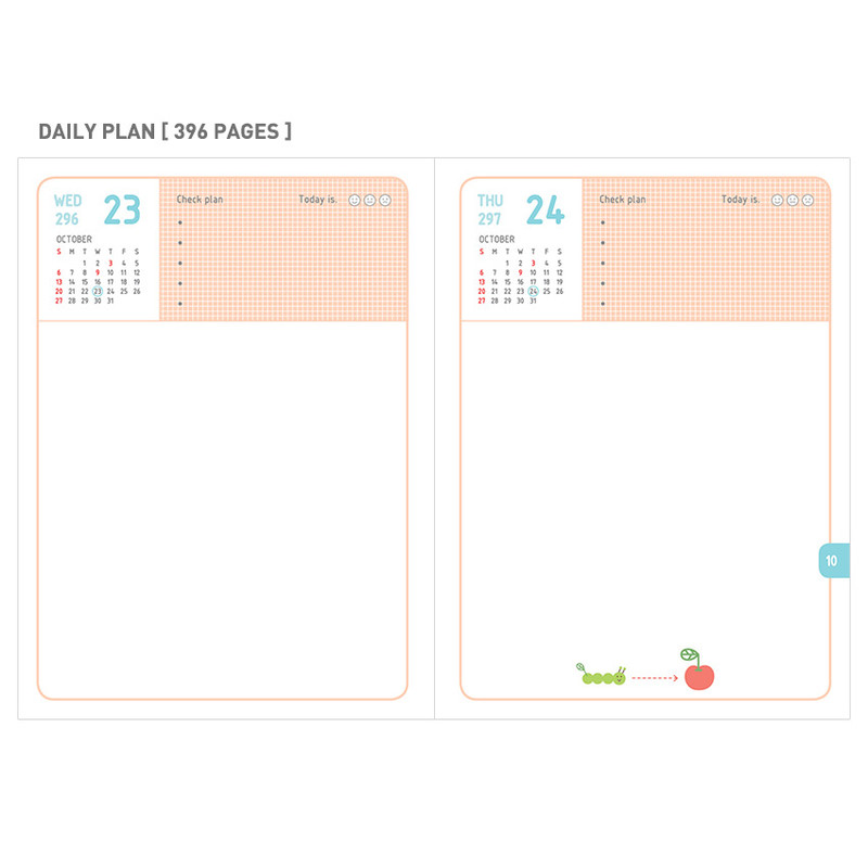 Daily plan - 2019 Smiley dated daily diary with tray Daily plan - 2019 Smiley dated daily diary with tray