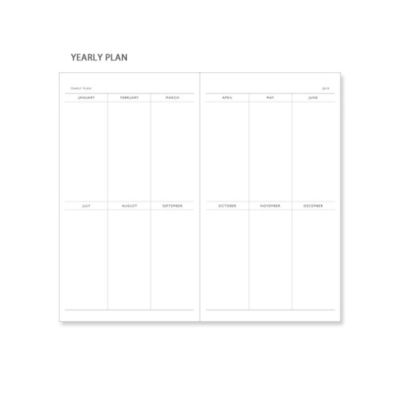 Yearly plan - 2019 The daily log small dated weekly planner Yearly plan - 2019 The daily log small dated weekly planner