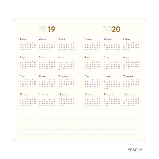 Yearly - 2019 Making memory handy dated weekly planner 
