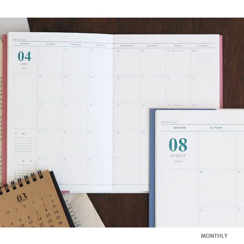 Monthly plan - 2019 Month classic small dated monthly planner