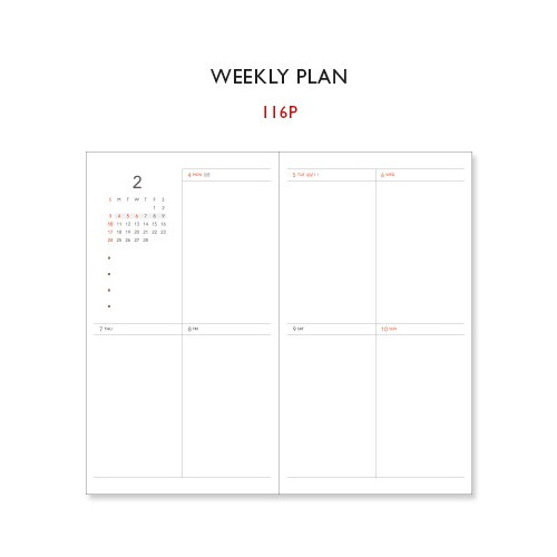 Weekly plan - 2019 Monologue small dated weekly planner