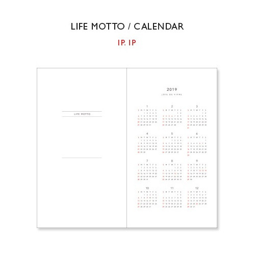 Calendar - 2019 Monologue small dated weekly planner