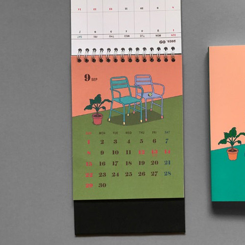 2019 Today illustration desk flip calendar