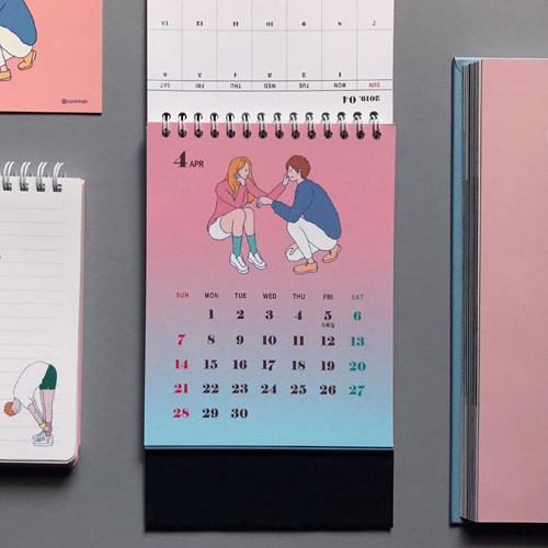 2019 Today illustration desk flip calendar