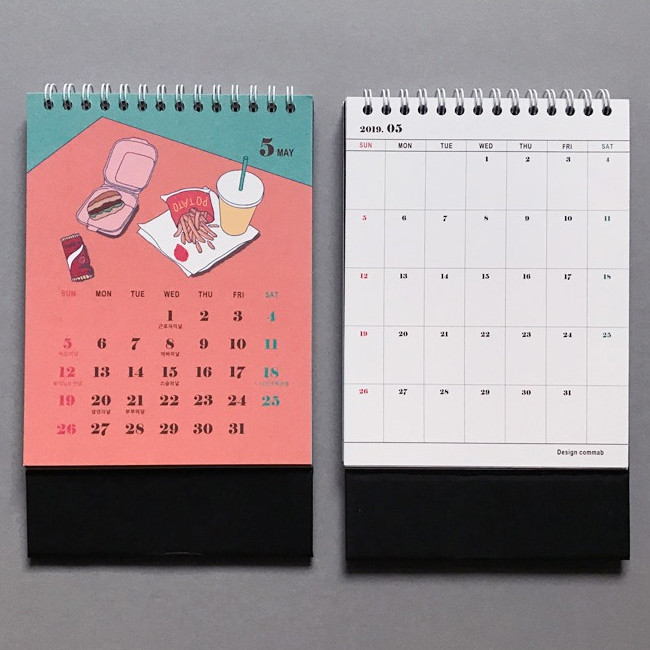 2019 Today illustration desk flip calendar