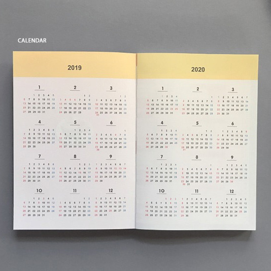 Calendar - 2019 Sweet illustration dated weekly scheduler