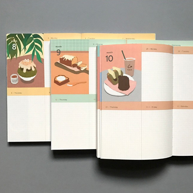 Weekly plan - 2019 Sweet illustration dated weekly scheduler