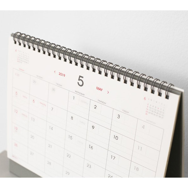2NUL 2019 Note spiral desk flip calendar