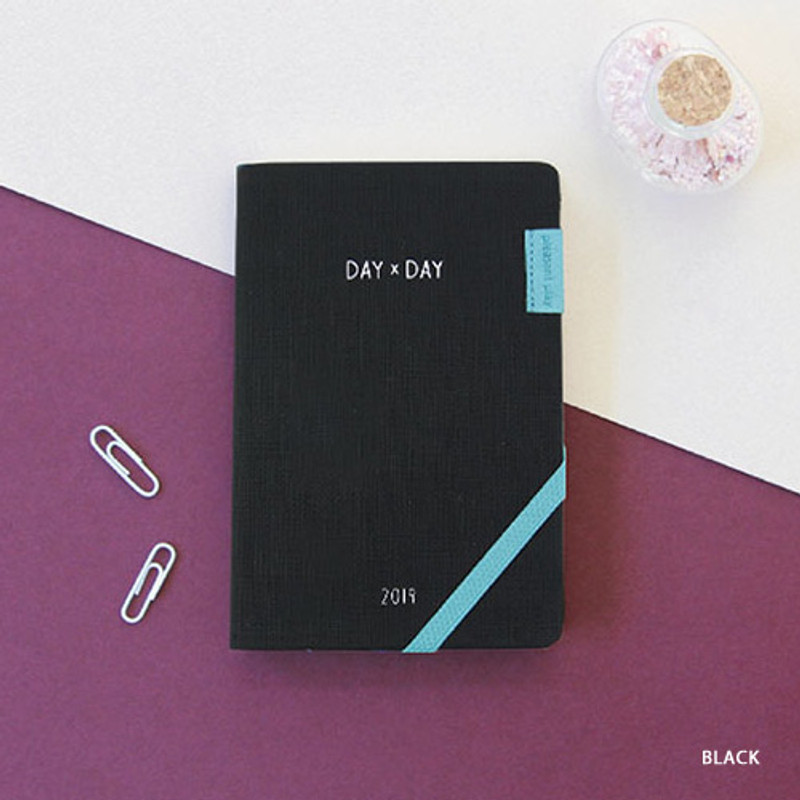 Black - 2019 Day by Day small dated weekly diary Black - 2019 Day by Day small dated weekly diary