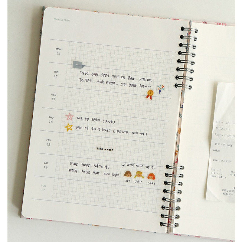 Weekly plan - 2019 Monday to Sunday spiral dated weekly diary planner