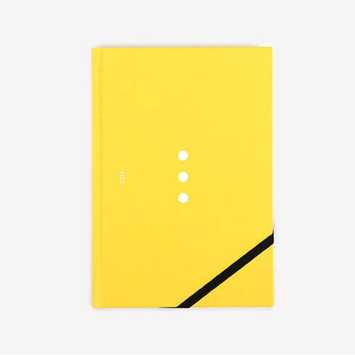 Yellow - 2019 Dot point dated weekly diary planner 