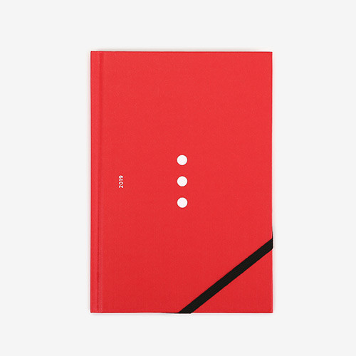 Red - 2019 Dot point dated weekly diary planner 