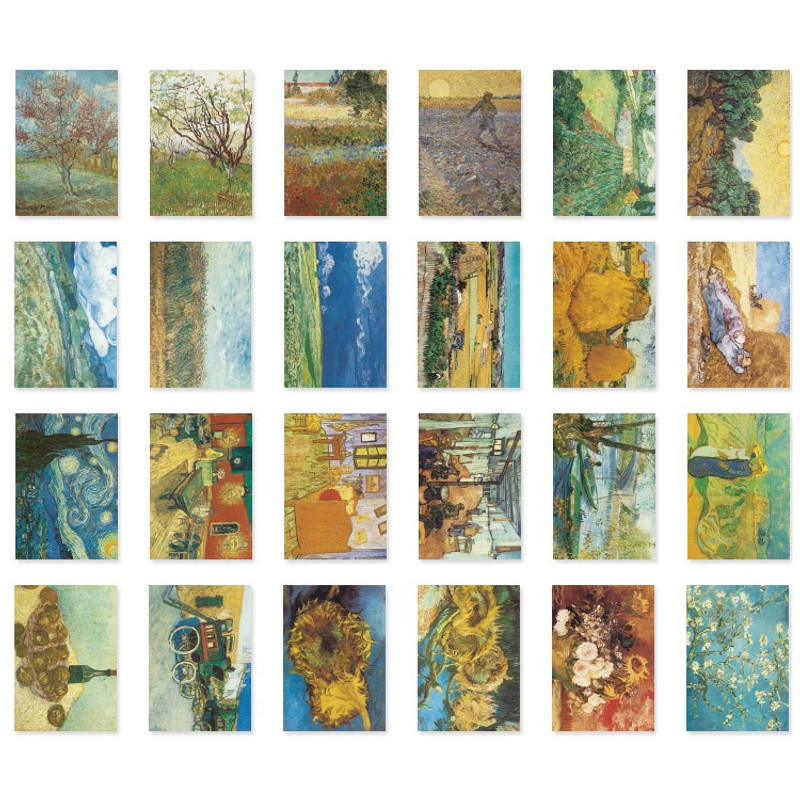 48 stickers - NACOO Vincent Van Gogh Label Sticker Pack 48 stickers - NACOO Vincent Van Gogh Label Sticker Pack