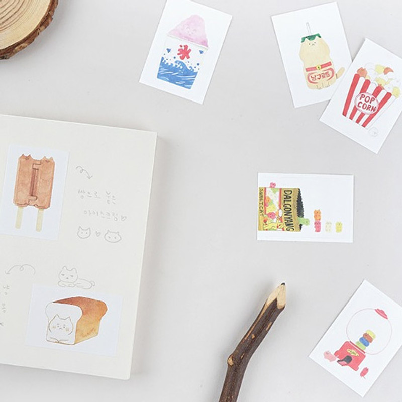 Usage example of  NACOO Sweet Cat Label Sticker Pack