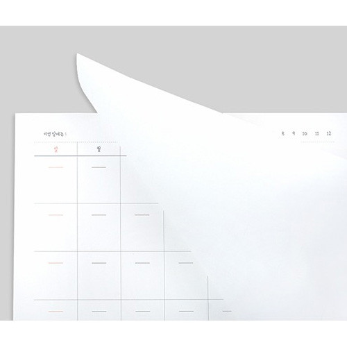 Easy tear out - Plain undated monthly desk scheduler pad