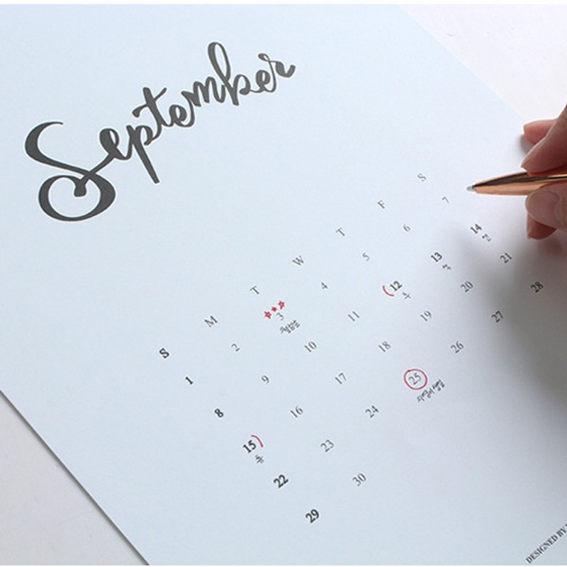 2019 Calligraphy A4 size calendar sheets pad 2019 Calligraphy A4 size calendar sheets pad