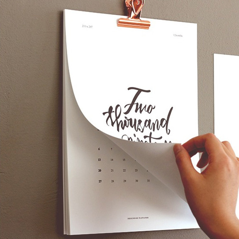 2019 Calligraphy A4 size calendar sheets pad 2019 Calligraphy A4 size calendar sheets pad