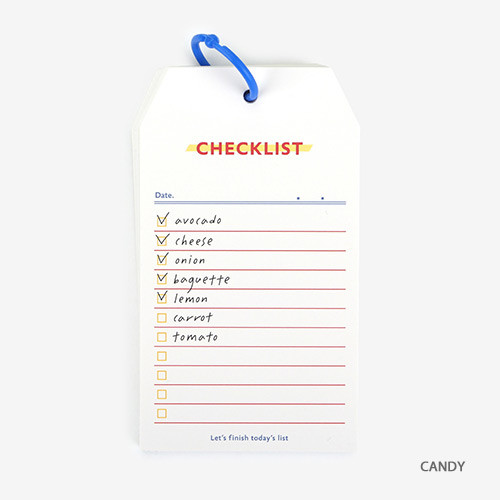 Candy - Le petit marche checklist ring notepad