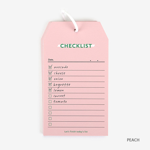 Peach - Le petit marche checklist ring notepad