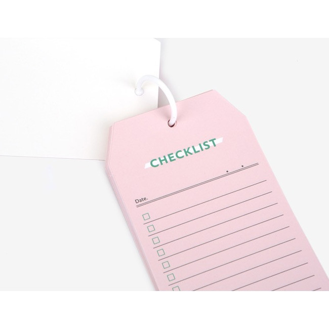Peach - Le petit marche checklist ring notepad