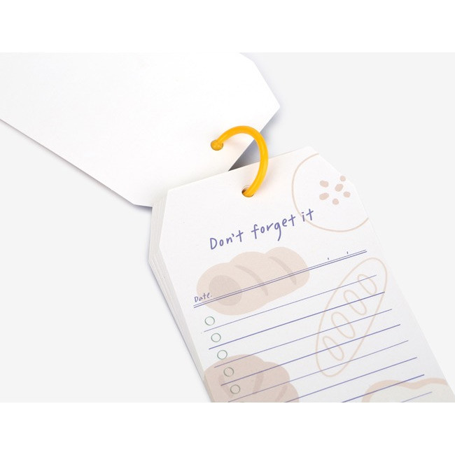 Bakery - Le petit marche checklist ring notepad