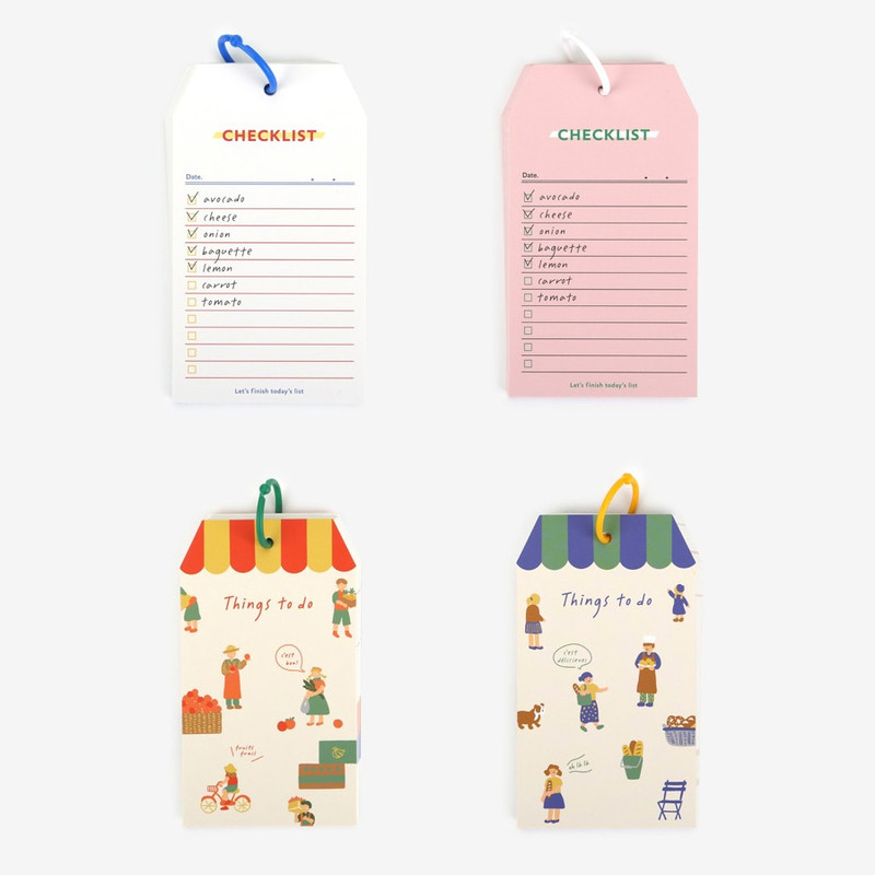 Le petit marche checklist ring notepad