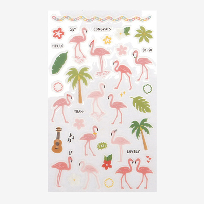 Daily transparent sticker - Flamingo Daily transparent sticker - Flamingo