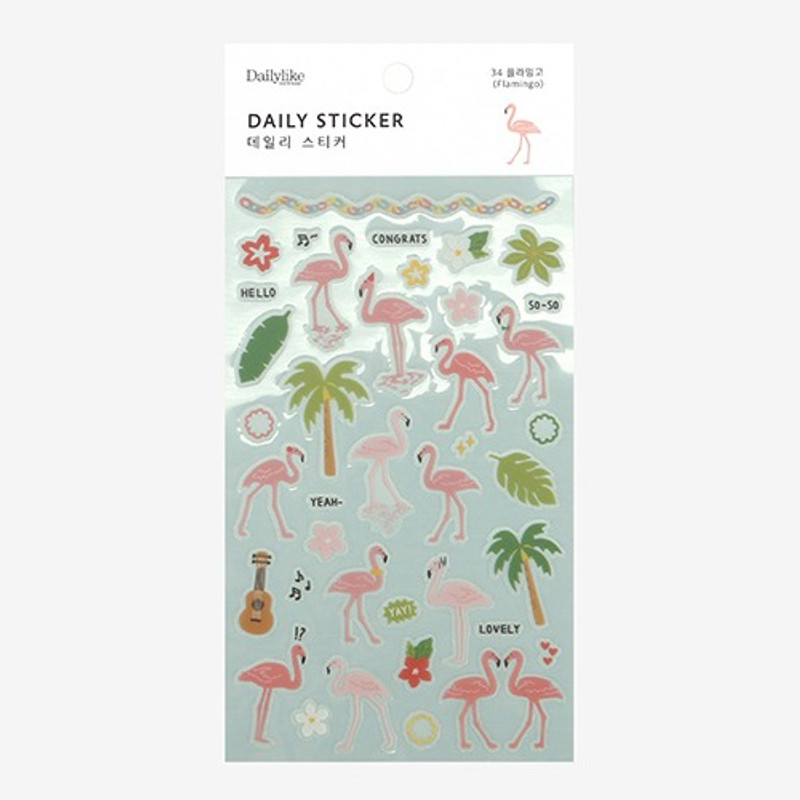 Package for Daily transparent sticker - Flamingo Package for Daily transparent sticker - Flamingo