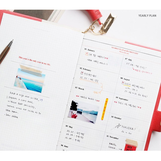 Yearly plan - 2019 Votre speciale medium dated weekly agenda with tassel