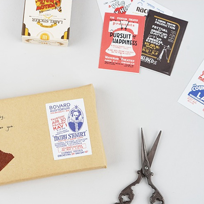 Usage example of 48 stickers - NACOO Vintage 3 Label Sticker Pack