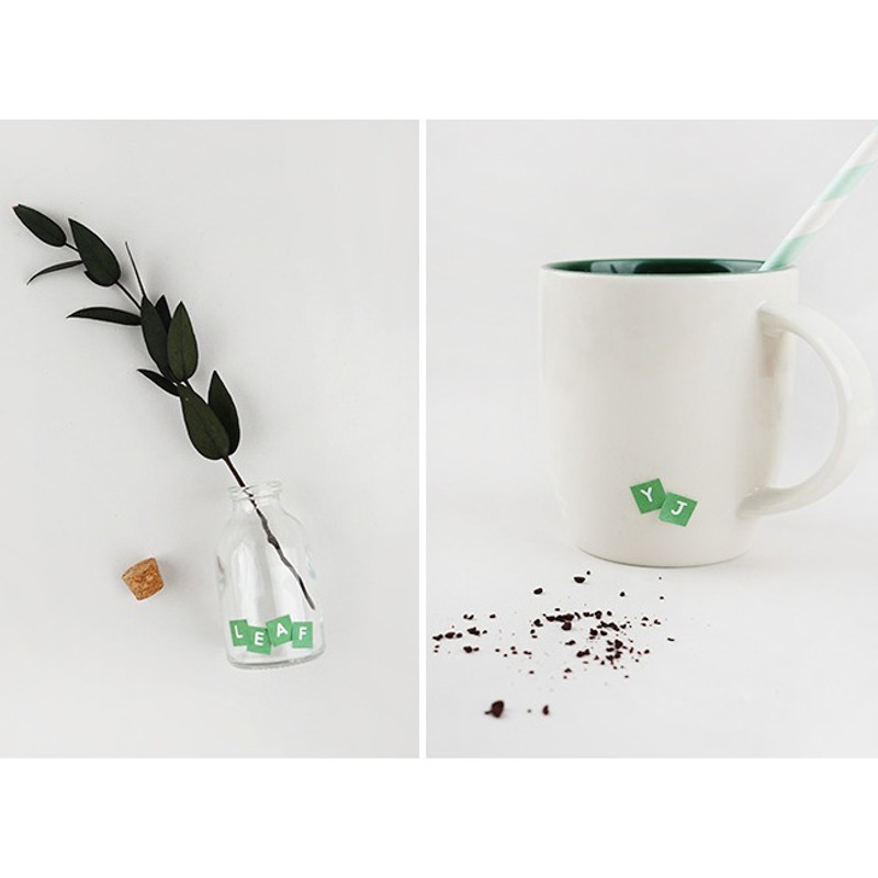 Usage example of NACOO ABC Crayon Alphabet Sticker Pack