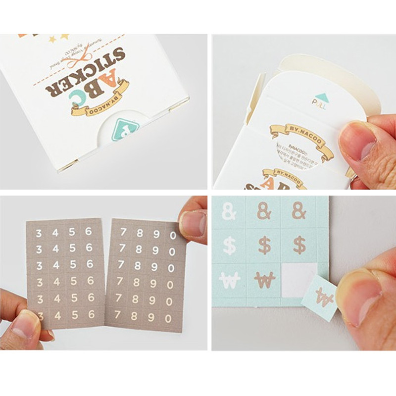 Detail of NACOO ABC Pastel Alphabet Sticker Pack