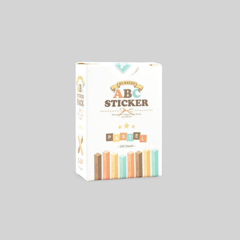 NACOO ABC Pastel Alphabet Sticker Pack