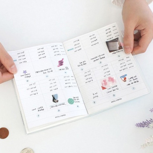 Yearly plan - ICONIC Mini A6 size cash book planner