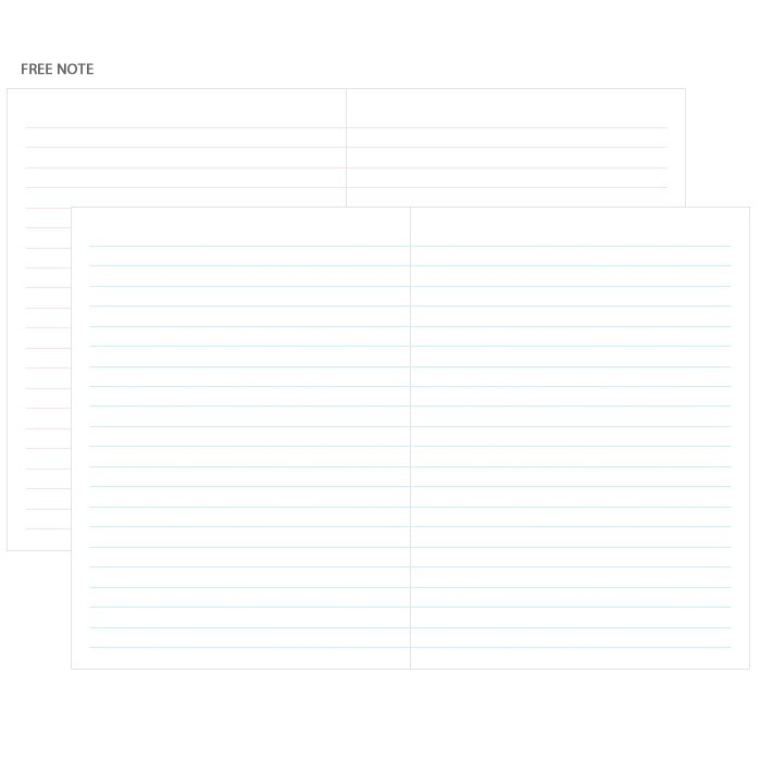 Free note - 3AL Hello 2019 small dated weekly agenda scheduler