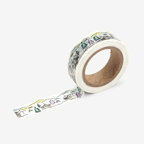 Dailylike Silence town single roll washi masking tape