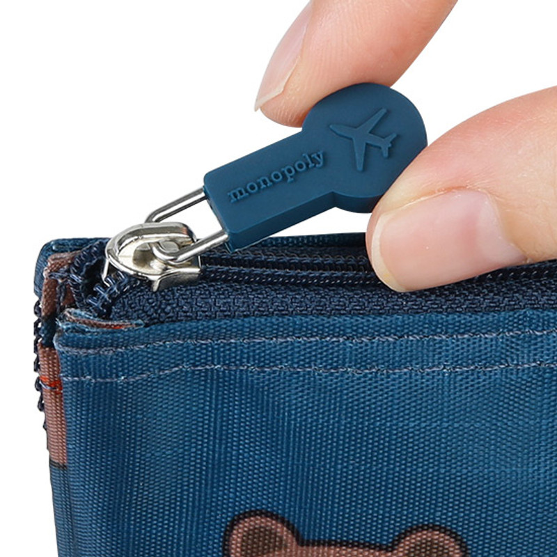 Rubber zipper slider - Line friends travel mesh small pocket pouch
