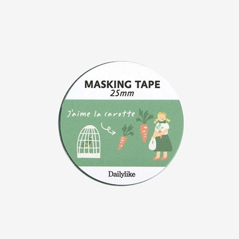 Dailylike Deco 25mm single roll masking tape - Greengrocery store Dailylike Deco 25mm single roll masking tape - Greengrocery store