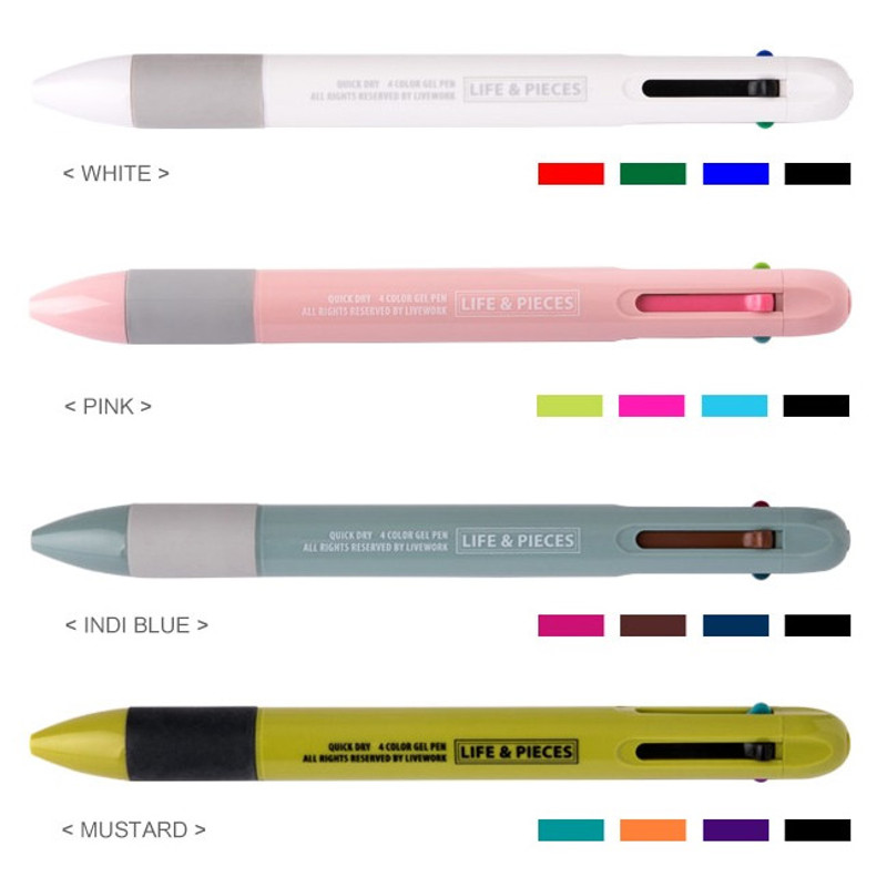 Color - Livework Life and pieces 4-in-1 multi gel pen 0.4 mm