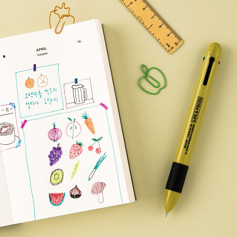 Mustard - Life and pieces 4 in 1 multi gel pen 0.4 mm