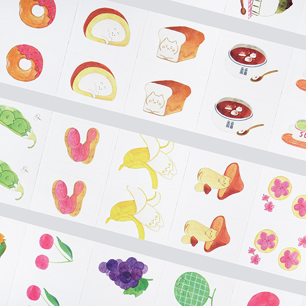 NACOO Sweet cat small label sticker set