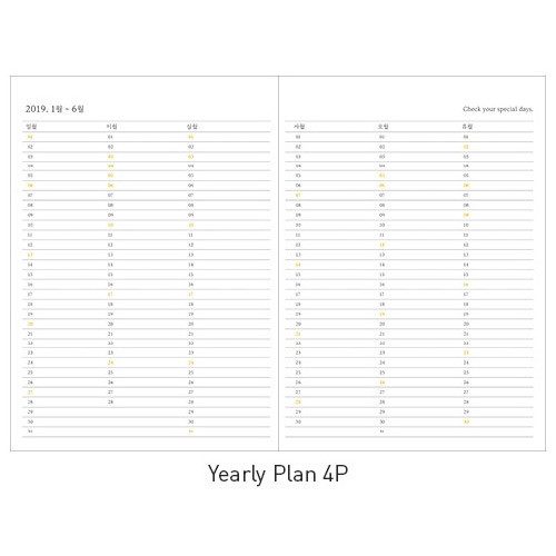Yearly plan - Ardium 2019 Memory dated daily agenda planner