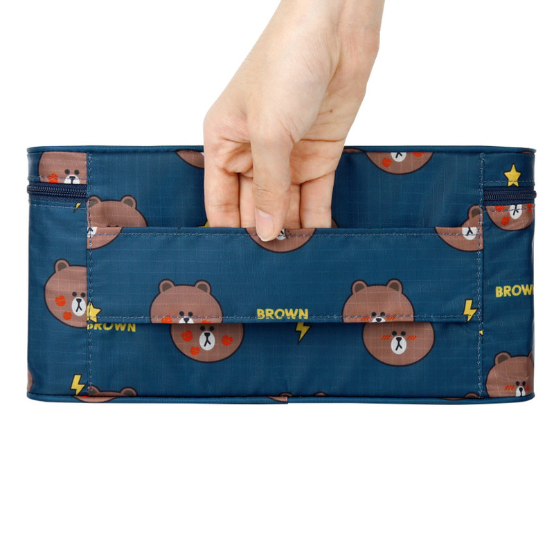 Top handle - Line friends pattern travel hanging toiletry bag