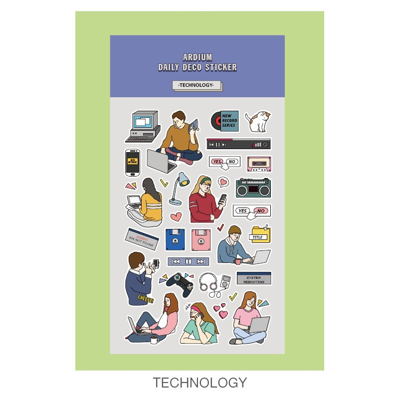 Technology - Ardium Daily colorful illustration deco paper sticker